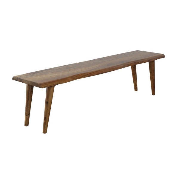 Mila Solid Wood Live Edge Dining Bench - Overstock - 37985339