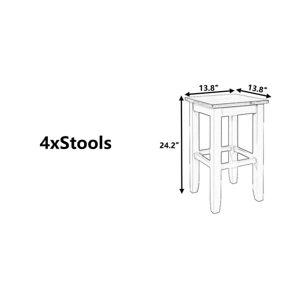 Set of 4 Counter Height Dining Stools with Footrest - Overstock - 3696