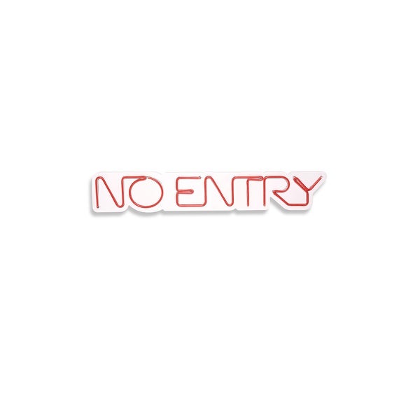 24.8 Novelty No Entry Led Neon Sign Wall Décor - 0.8