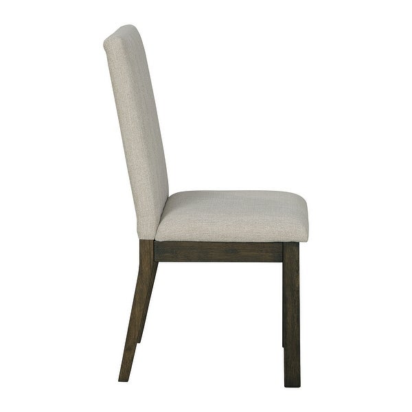 Dellbeck Casual Dining Upholstered Side Chair Set of 2, Beige - Standa