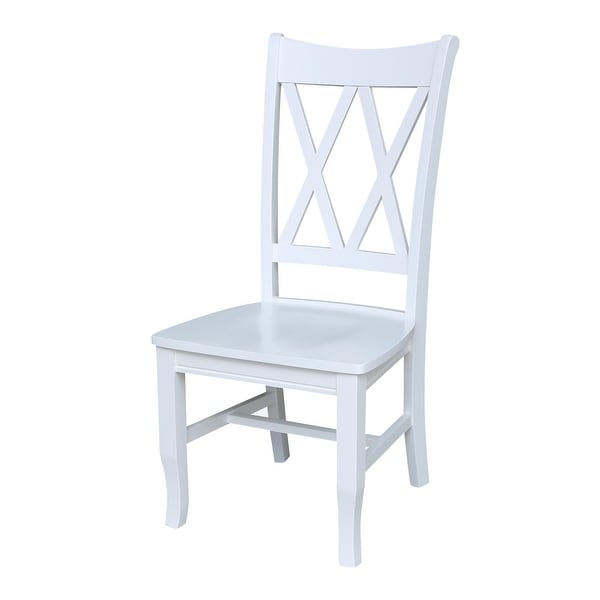 Double XX Solid Wood Chairs - Set of Two - Overstock - 29901684