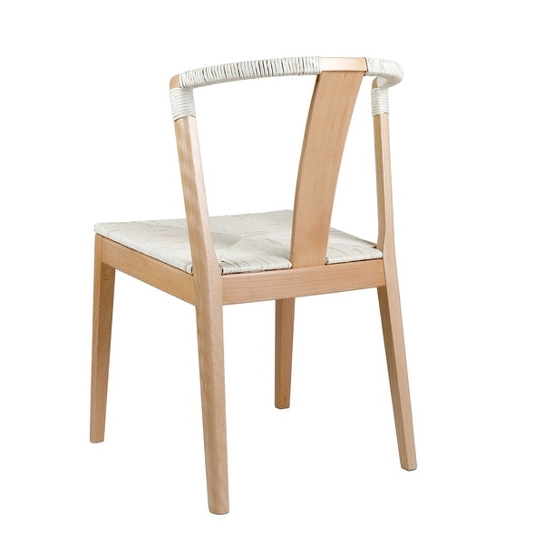 Fishel Solid Natural Wood Dining Chair - Overstock - 34532987