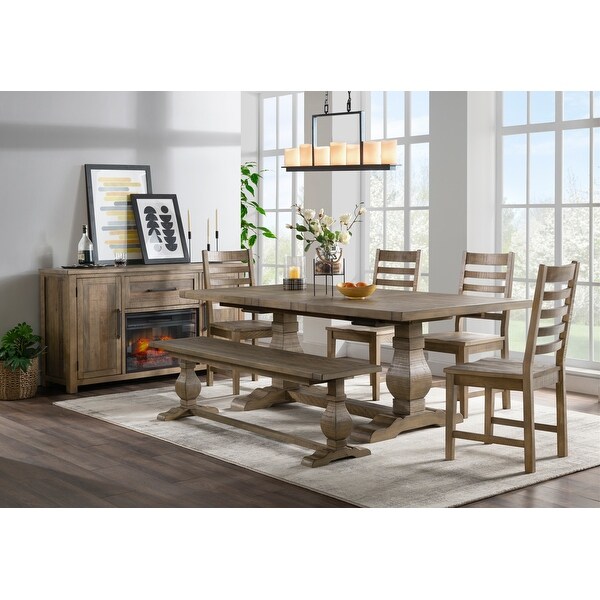 Napa 66 Solid Wood Dining Bench by Martin Svensson Home - Overstock -