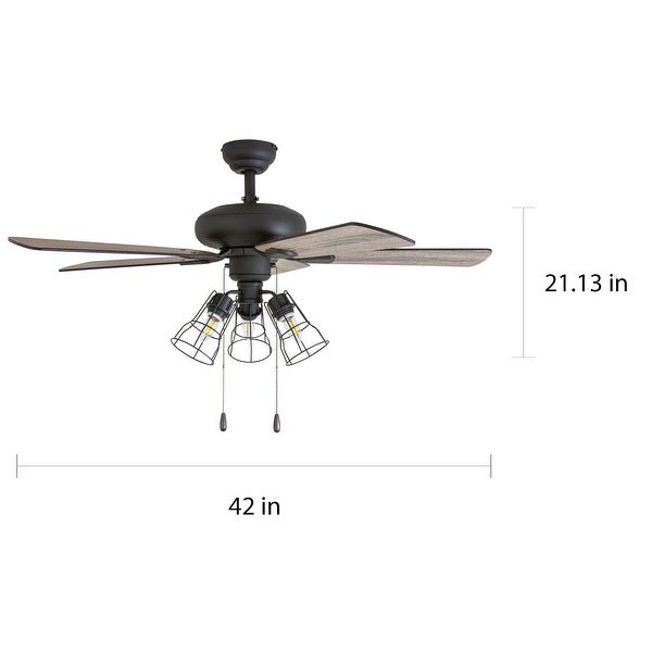 The Gray Barn Rugaard 42-inch Bronze 3-light LED Ceiling Fan | Oversto