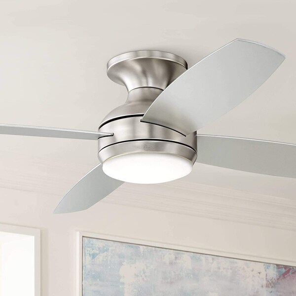 Elite Modern Industrial Hugger Low Profile Indoor Ceiling Fan with LED