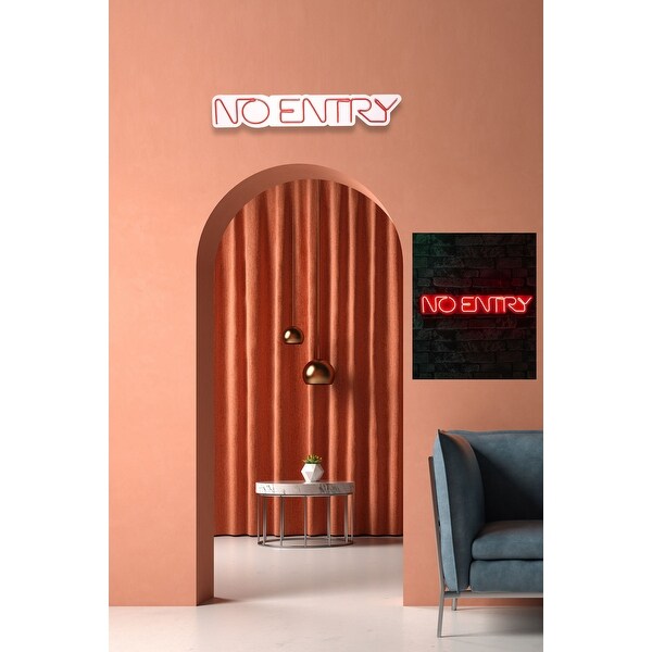 24.8 Novelty No Entry Led Neon Sign Wall Décor - 0.8