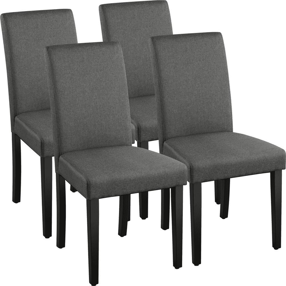 4pcs Fabric Upholstered Parson Dining Chairs for Home, Dark Gray - Ove