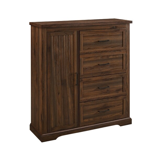 Middlebrook Groove Door 4-Drawer Wardrobe Armoire - - 33128351