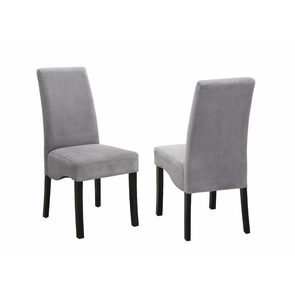 Comfy Wooden Dining Chair, Gray And Black, Set of 2 - 40 H x 25.25 W x