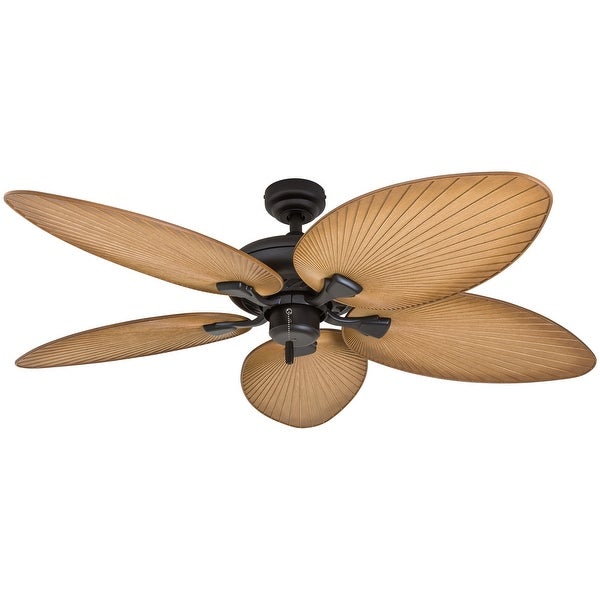 Honeywell Palm Valley Bronze Tropical Ceiling Fan with Palm Leaf Blade