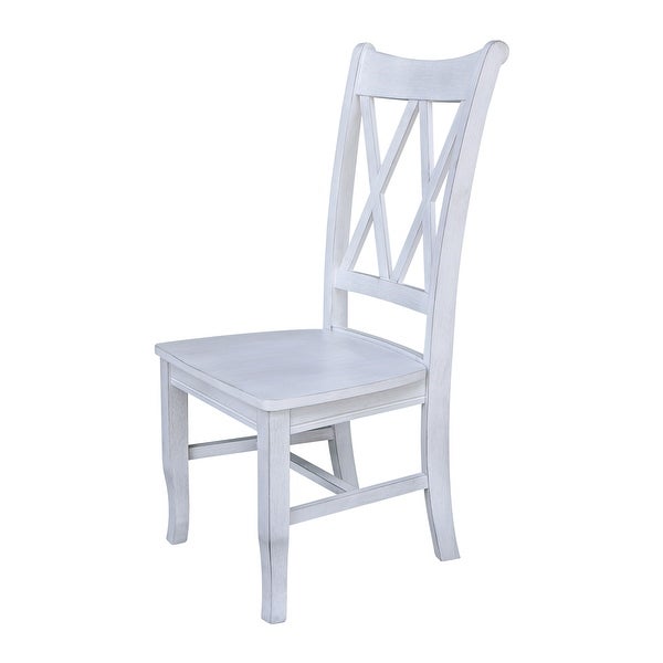 Double XX Solid Wood Chairs - Set of Two - Overstock - 29901684