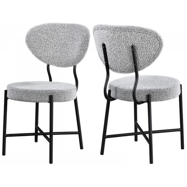 Allure Boucle Fabric Dining Chair - Overstock - 36372533