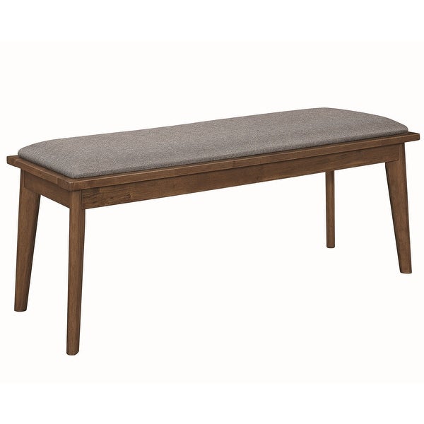 Retro Modern Design Natural Walnut Bench - Overstock - 37175901