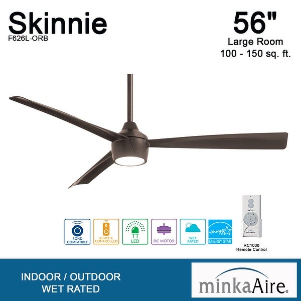 Skinnie - Led 56 Ceiling Fan by Minka Aire | Overstock.com Shopping -