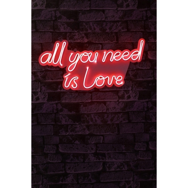 23.6 Novelty All You Need is Love Led Neon Sign Wall Décor - 0.8