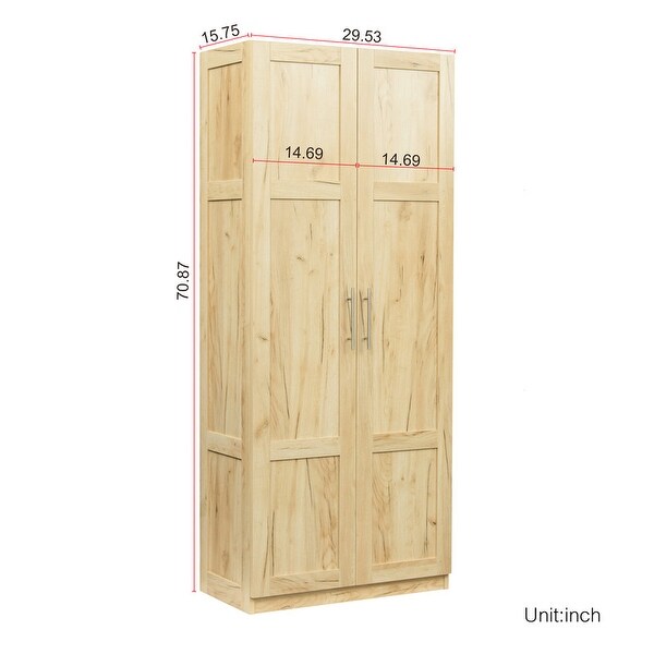 Wooden locker, 2 doors, 3 shelves, wardrobe closet, separate kitchen s