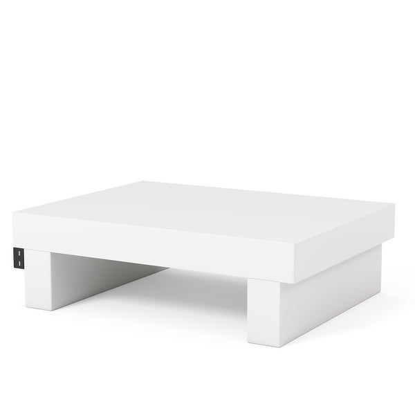 Strick & Bolton Ballingham Gloss White Low Profile USB Nightstand - -