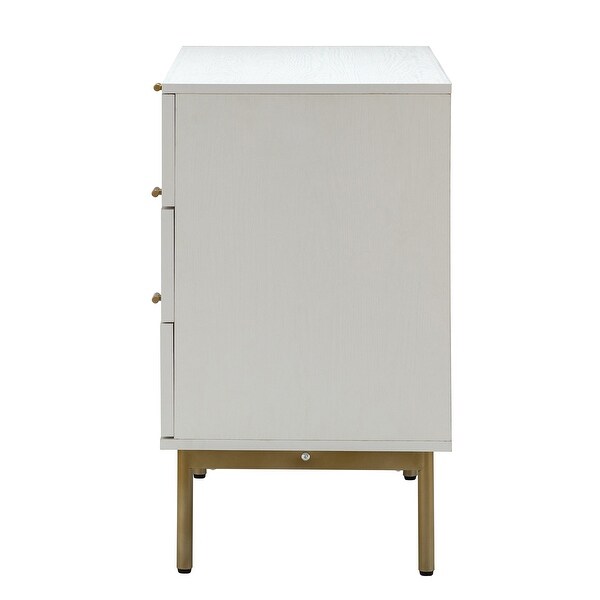 Selamat Multifunctional Contemporary Classic Chest with Metal Legs by