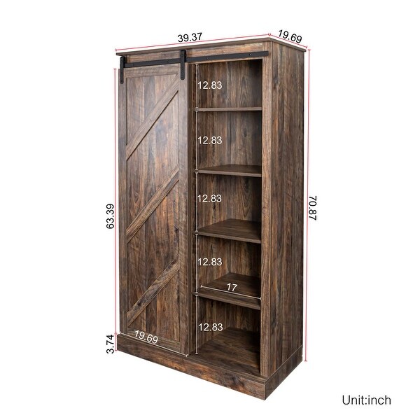 Holaki High locker Country Farmhouse pantry cabinet Sliding door Home