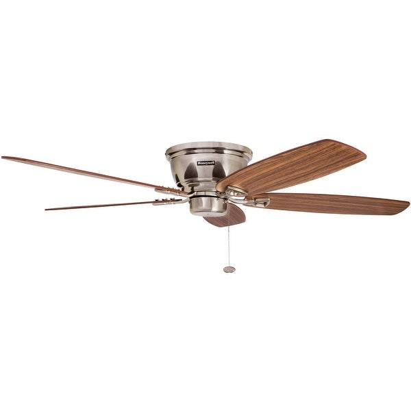 Honeywell Glen Alden Brushed Nickel Hugger Ceiling Fan with 4 Light -