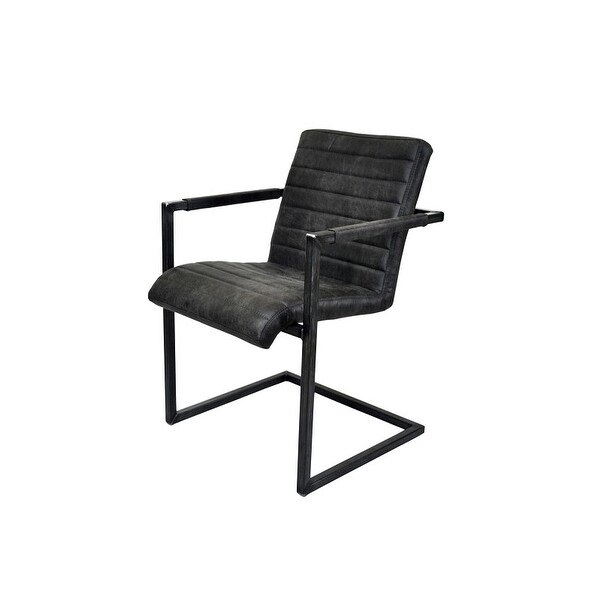 JAMIL Leather Chair - Overstock - 34484453