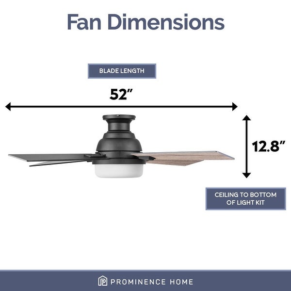 52 Kyrra Indoor Modern Farmhouse Ceiling Fan with with Remote Control