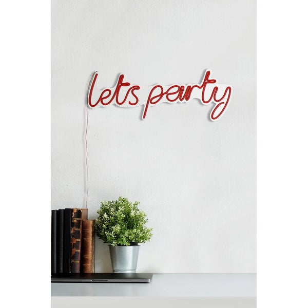 20.1 Novelty Lets Party Led Neon Sign Wall Décor - 0.8