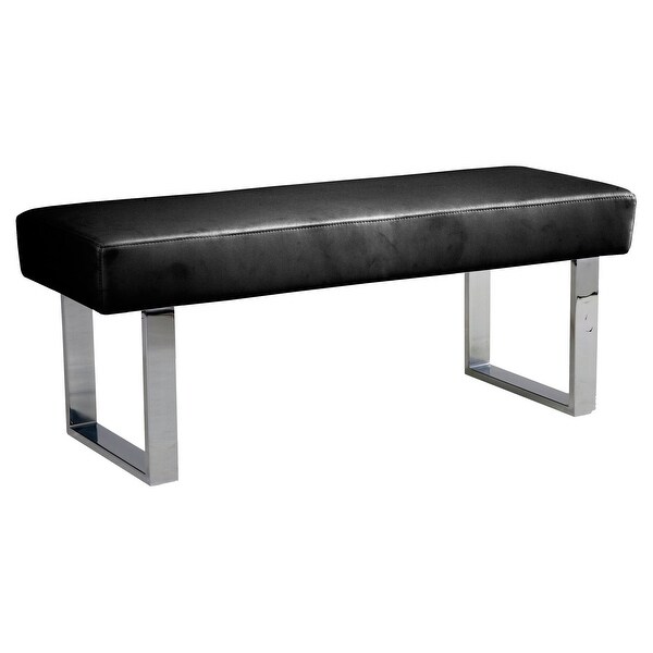 Amanda Black Dining Bench - Overstock - 36309219