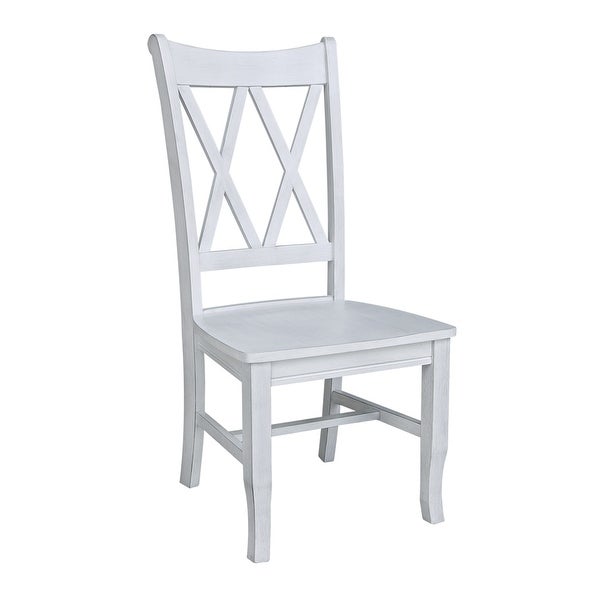 Double XX Solid Wood Chairs - Set of Two - Overstock - 29901684