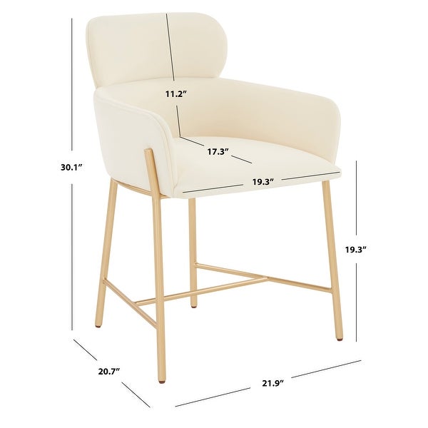 SAFAVIEH Couture Charlize Dining Chair - 22 IN W x 21 IN D x 30 IN H -