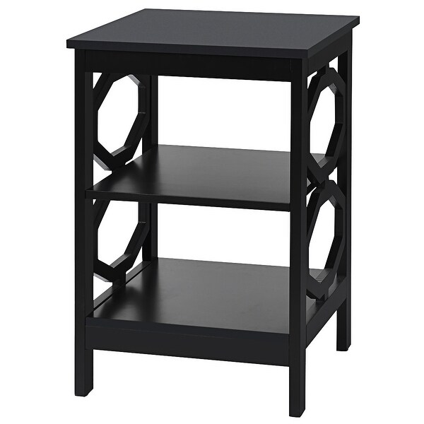 Costway 3-tier Nightstand Sofa Side End Accent Table Storage Display -