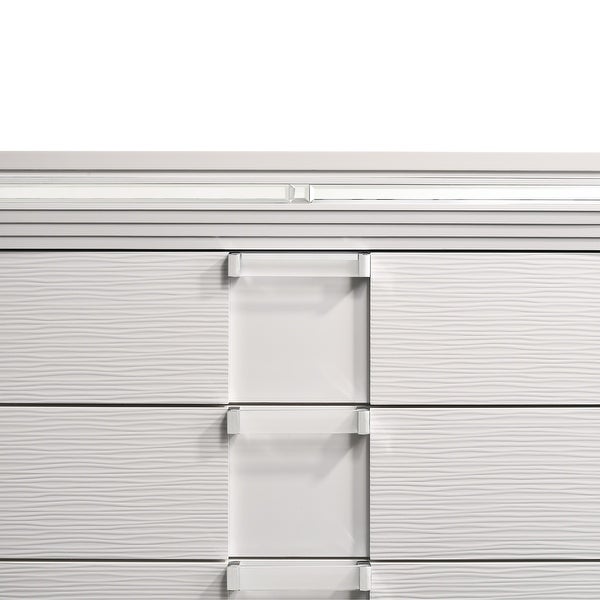 Picket House Furnishings Charlotte 5-Drawer Flip-Top Chest in White -