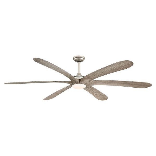 72-inch Driftwood 6-Blade DC Motor Ceiling Fan with Light and Remote |