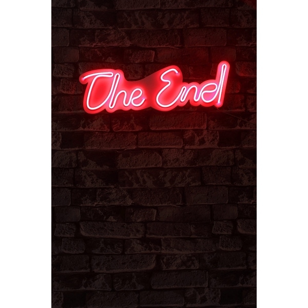 19.7 Novelty The End Led Neon Sign Wall Décor - 0.8