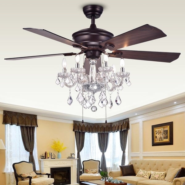 Warehouse of Tiffany Havorand 5-blade Ceiling Fan - Brown | Overstock.