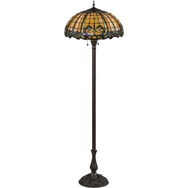 Meyda Tiffany Tiffany Dragonfly 3 Light 63 Tall Hand-Crafted Floor - O