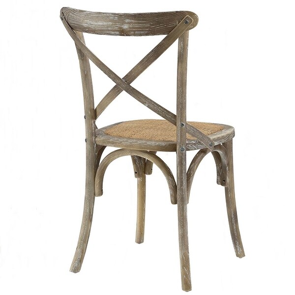 Winston Country Style Cross Back Grey Dining Chair - Overstock - 36883