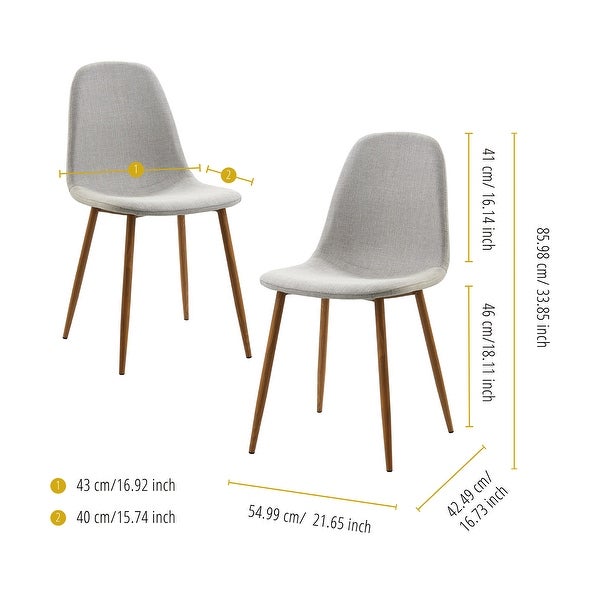 Minimalista Dining Chair, Natural/Light Gray (Set of 2) - Overstock -