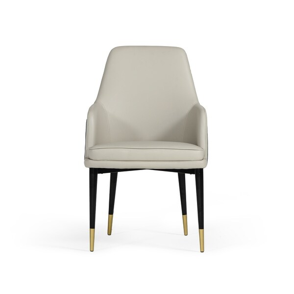 Modrest Duval Modern White & Grey Dining Chair - Overstock - 22677982