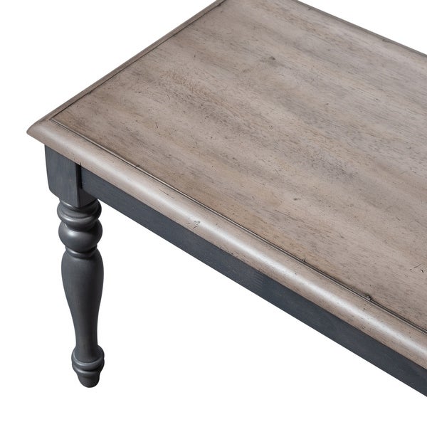 Ocean Isle Slate Weathered Pine Bench - Overstock - 30526987