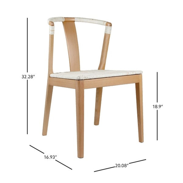 Fishel Solid Natural Wood Dining Chair - Overstock - 34532987