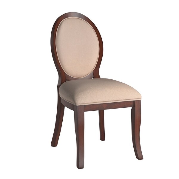 Verdiana Rich Brown Cherry Finish Oval Dining Chair (Set of 2) by iNSP