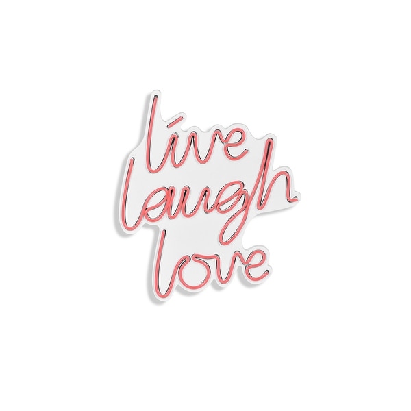 14 Novelty Live Laugh Love Led Neon Sign Wall Décor - Overstock - 368