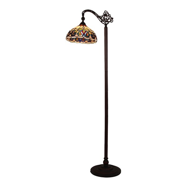 Tiffany-Style Victorian Design 1-light Dark Bronze Floor Lamp - Overst