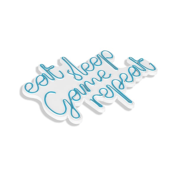 20.1 Novelty Eat Sleep Game Repeat Led Neon Sign Wall Décor - 0.8