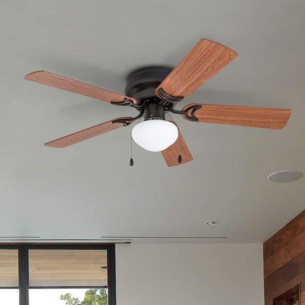 Prominence Home Alvina Ceiling Fan, Traditional, Hugger / Low Profile,