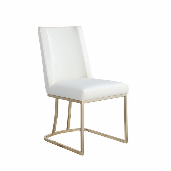 Dining Chairs, Velvet Upolstered Side Chair, Gold Metal Legs (Set of 2