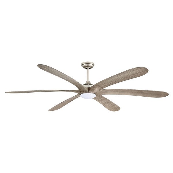 72-inch Driftwood 6-Blade DC Motor Ceiling Fan with Light and Remote |