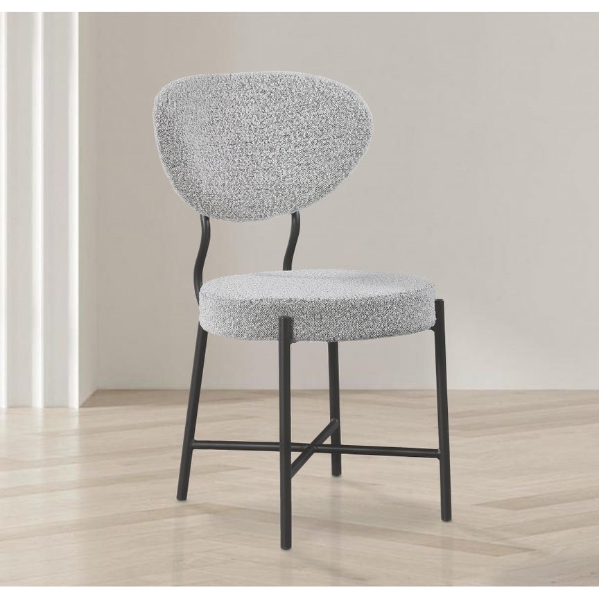 Allure Boucle Fabric Dining Chair - Overstock - 36372533