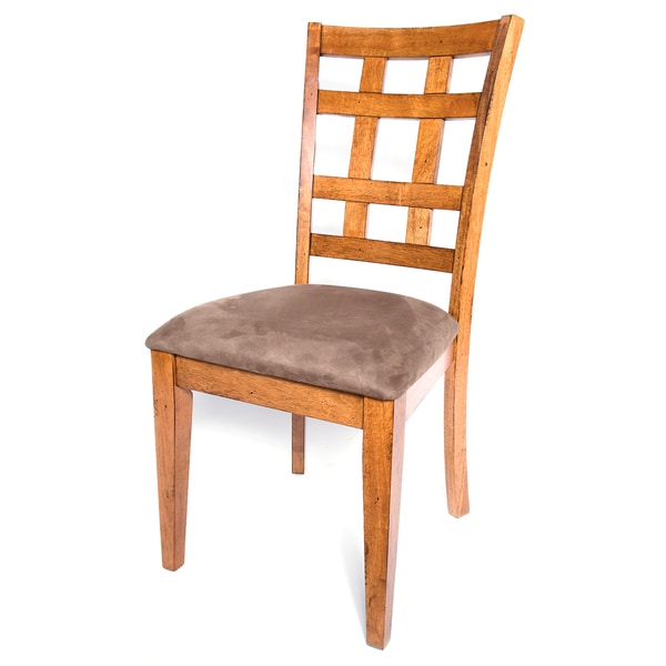 Solid Hardwood Grideback Brown Dining Chair (Set of 2) - Overstock - 7